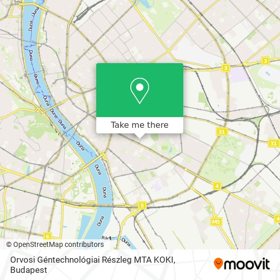 Orvosi Géntechnológiai Részleg MTA KOKI map