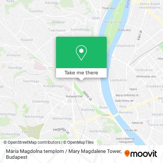 Mária Magdolna templom / Mary Magdalene Tower map
