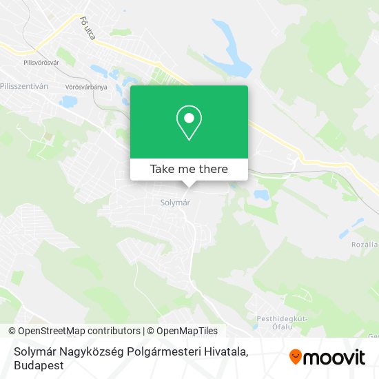 Solymár Nagyközség Polgármesteri Hivatala map