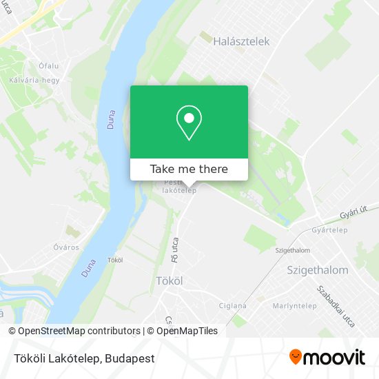 Tököli Lakótelep map