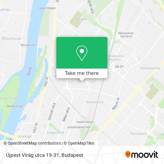 Újpest Virág utca 19-31 map