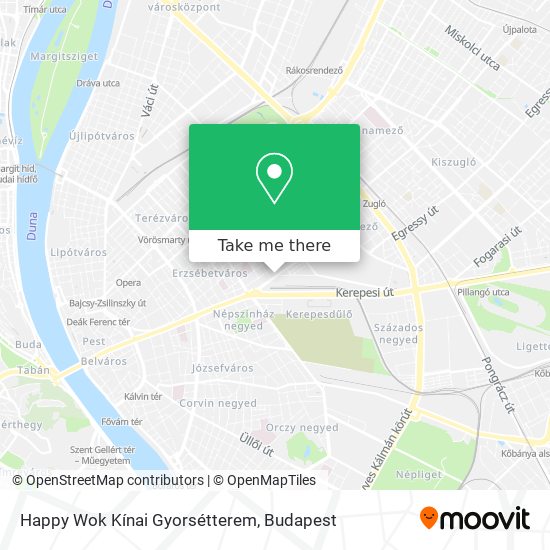 Happy Wok Kínai Gyorsétterem map