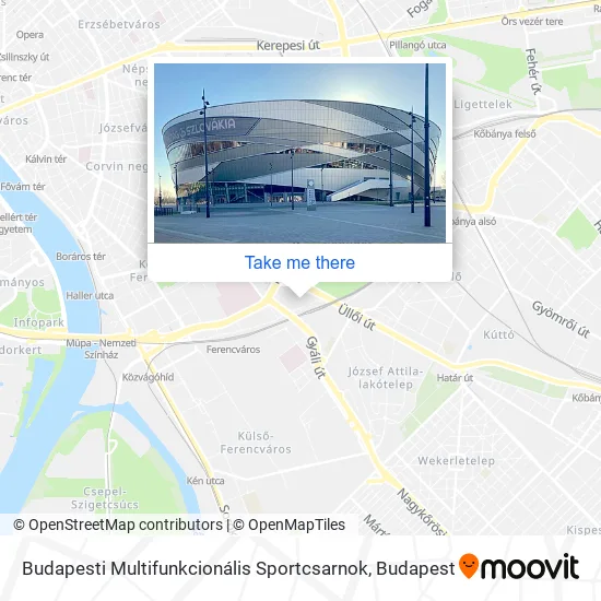 Budapesti Multifunkcionális Sportcsarnok map