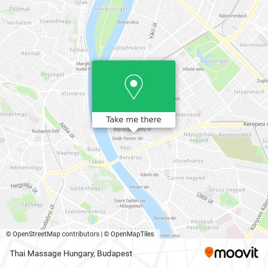 Thai Massage Hungary map