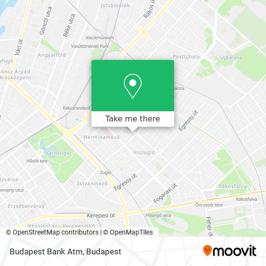Budapest Bank Atm map