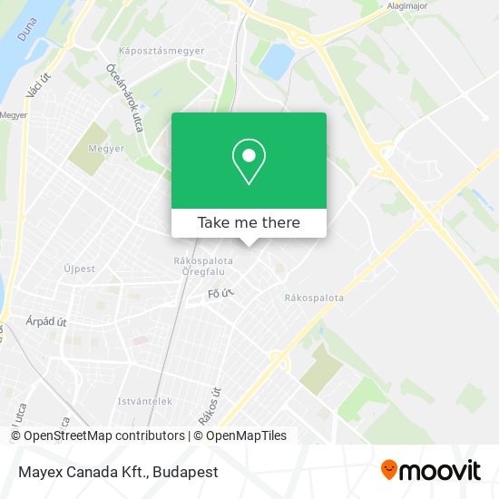 Mayex Canada Kft. map