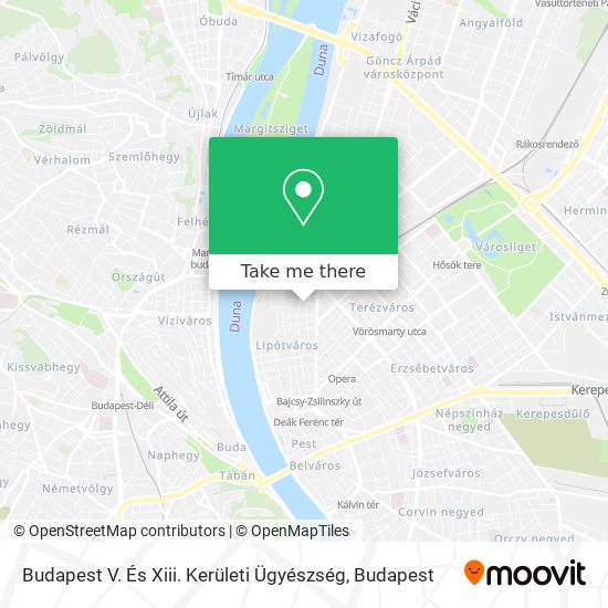 Budapest V. És Xiii. Kerületi Ügyészség map