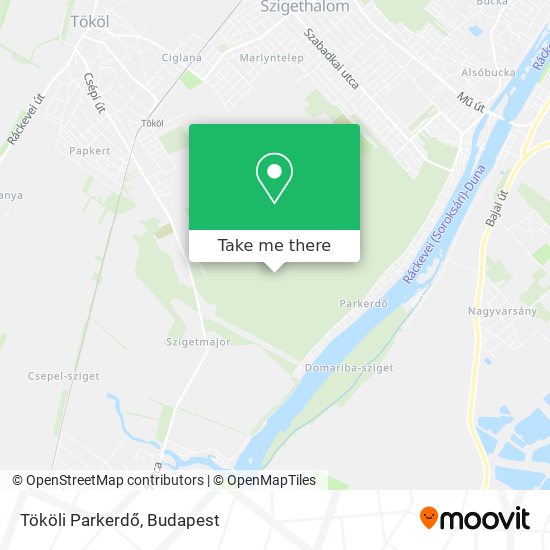 Tököli Parkerdő map