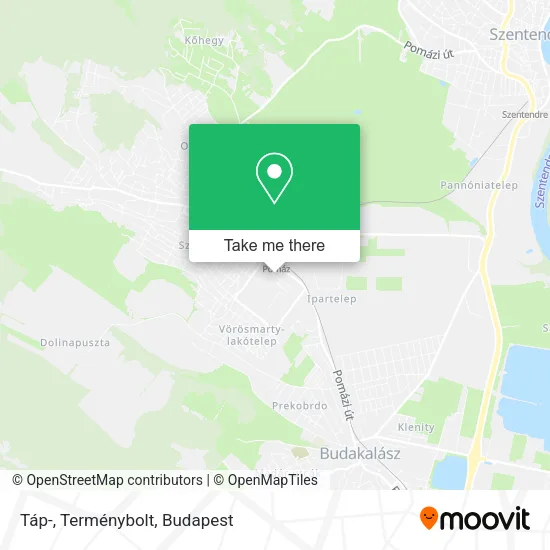Táp-,  Terménybolt map