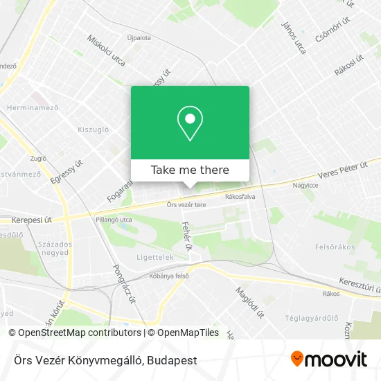 Örs Vezér Könyvmegálló map