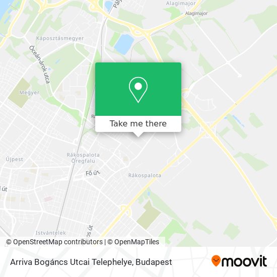Arriva Bogáncs Utcai Telephelye map
