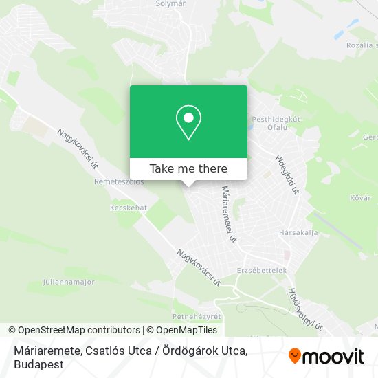 Máriaremete, Csatlós Utca / Ördögárok Utca map