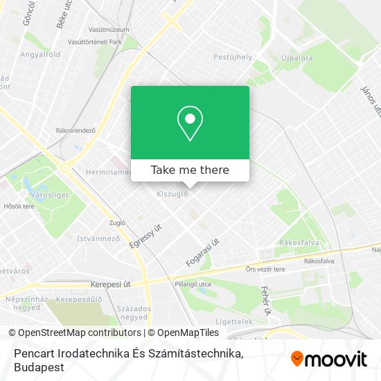 Pencart Irodatechnika És Számítástechnika map