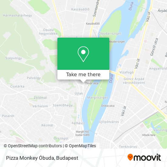 Pizza Monkey Óbuda map