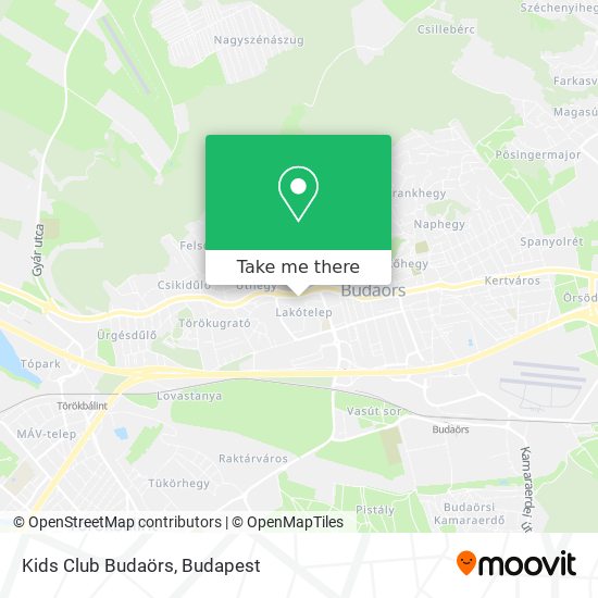 Kids Club Budaörs map