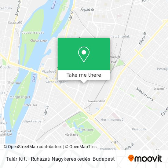 Talár Kft. - Ruházati Nagykereskedés map