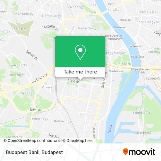 Budapest Bank map