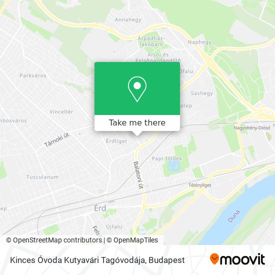 Kinces Óvoda Kutyavári Tagóvodája map