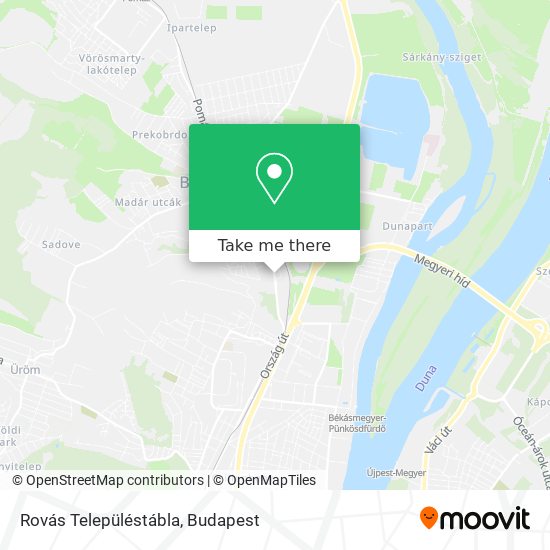 Rovás Településtábla map