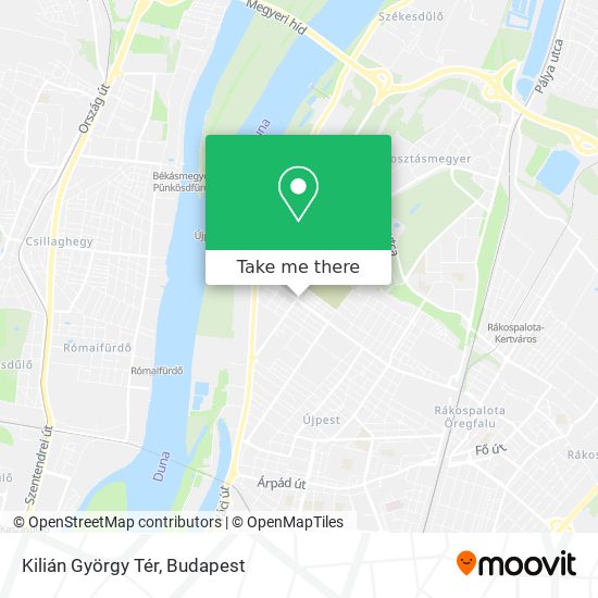 Kilián György Tér map