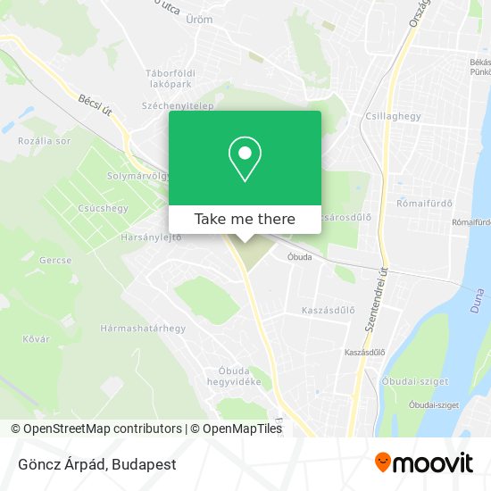 Göncz Árpád map