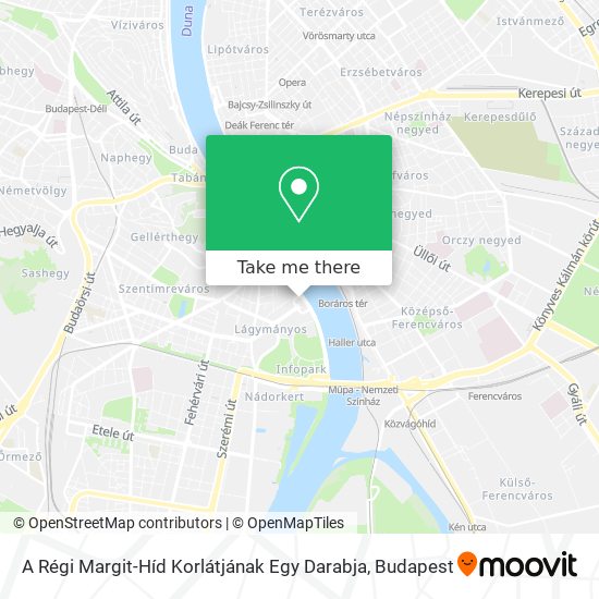 A Régi Margit-Híd Korlátjának Egy Darabja map
