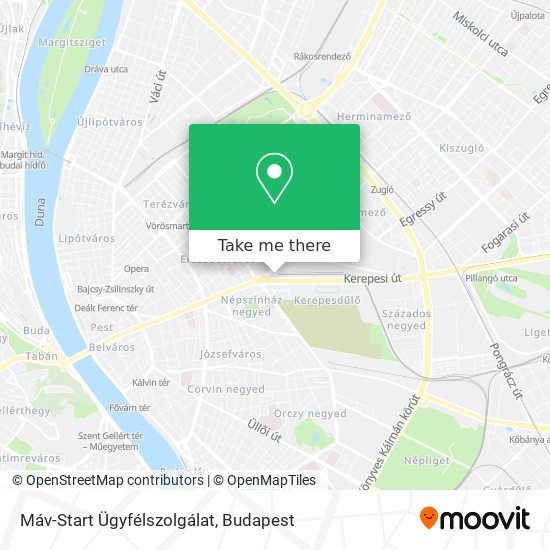 Máv-Start Ügyfélszolgálat map