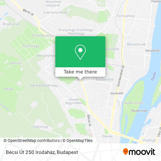 Bécsi Út 250 Irodaház map