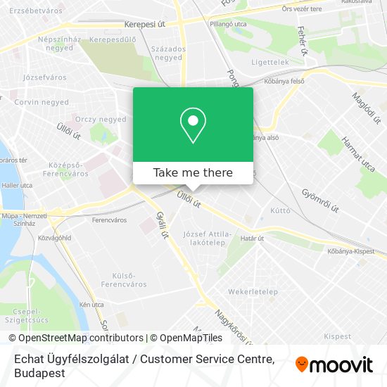 Echat Ügyfélszolgálat / Customer Service Centre map