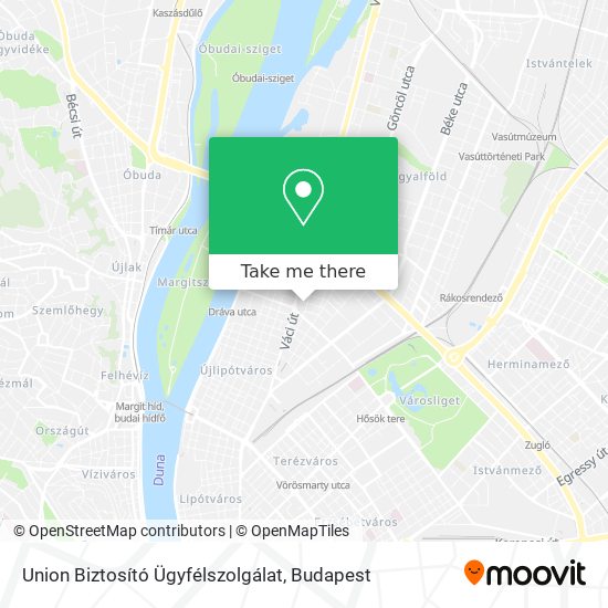 Union Biztosító Ügyfélszolgálat map