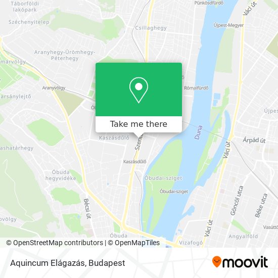 Aquincum Elágazás map