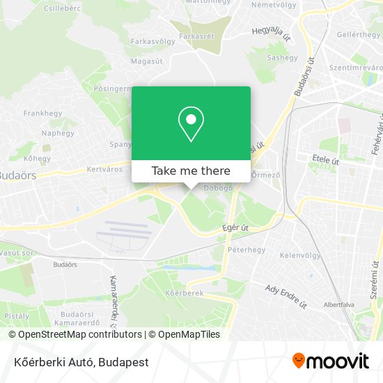 Kőérberki Autó map