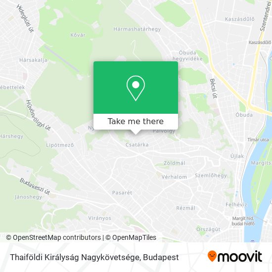 Thaiföldi Királyság Nagykövetsége map