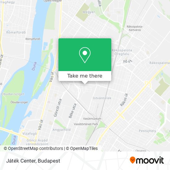 Játék Center map