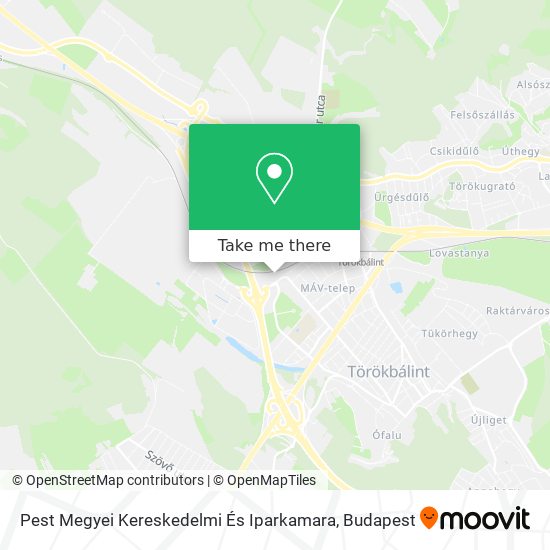 Pest Megyei Kereskedelmi És Iparkamara map