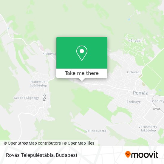 Rovás Településtábla map