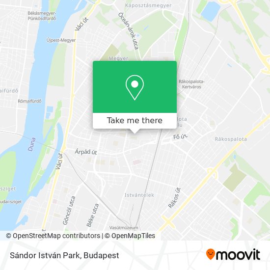 Sándor István Park map
