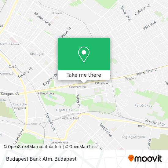 Budapest Bank Atm map