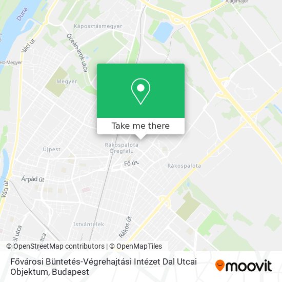 Fővárosi Büntetés-Végrehajtási Intézet Dal Utcai Objektum map