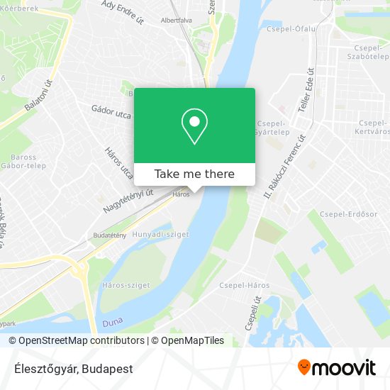 Élesztőgyár map