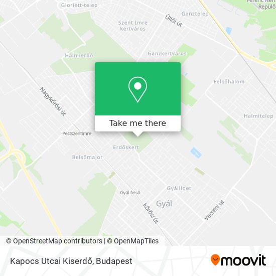 Kapocs Utcai Kiserdő map