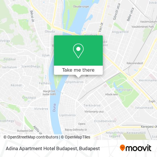 Adina Apartment Hotel Budapest map