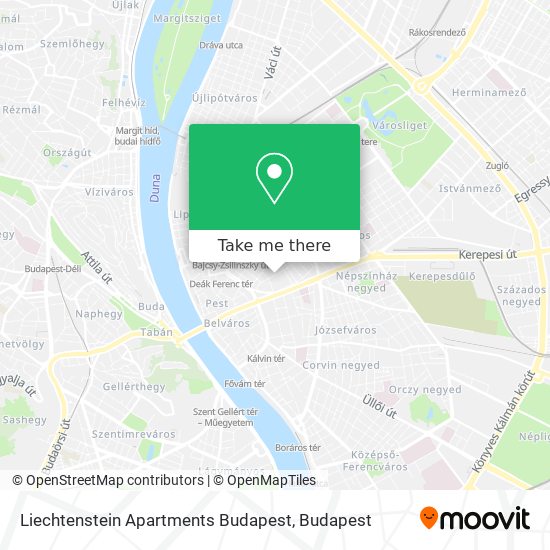 Liechtenstein Apartments Budapest map