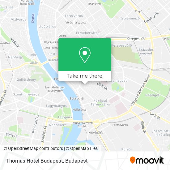 Thomas Hotel Budapest map