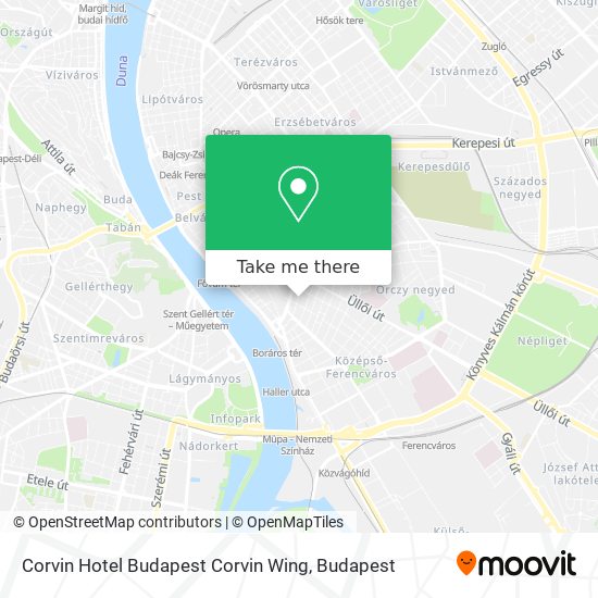 Corvin Hotel Budapest Corvin Wing map