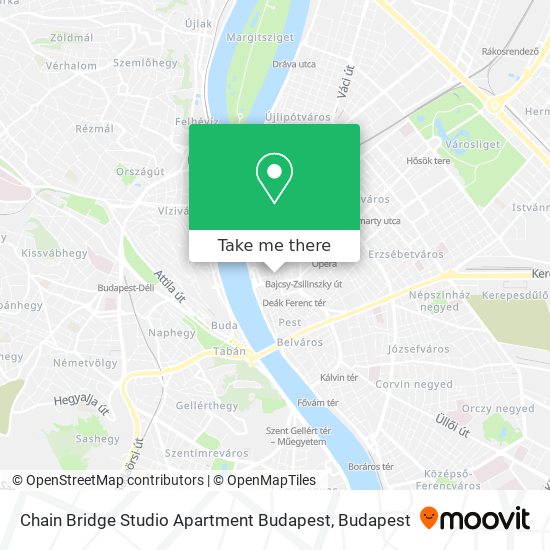 Chain Bridge Studio Apartment Budapest map