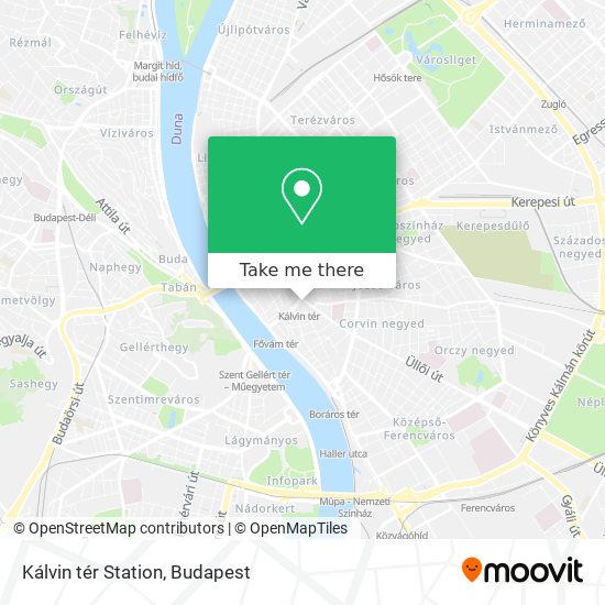 Kálvin tér Station map