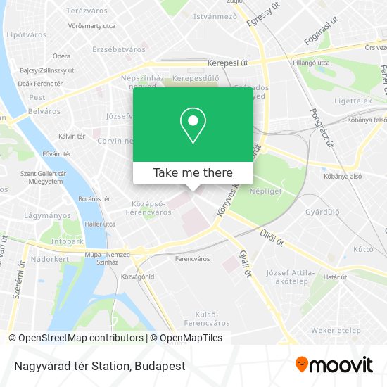 Nagyvárad tér Station map