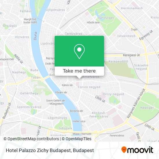 Hotel Palazzo Zichy Budapest map