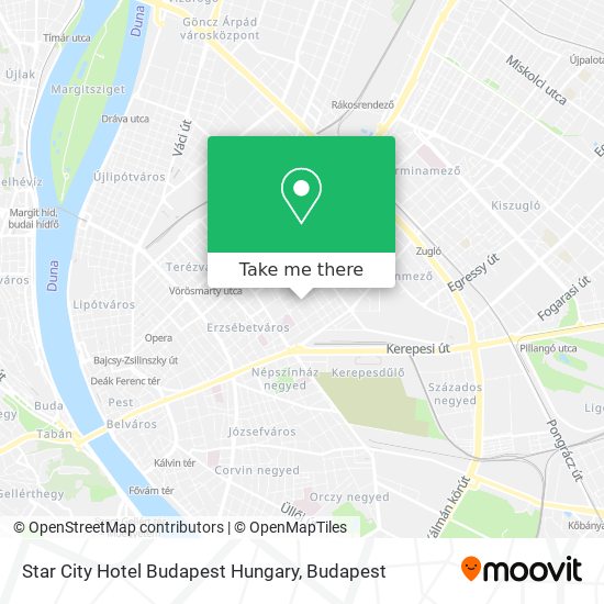 Star City Hotel Budapest Hungary map